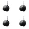 Service Caster 2-3/8'' Floor Safe Black Hooded Twin Wheel Caster Grip Neck Stem , 4PK SCC-GN02S60D-NYU-FB-4 - alternate 1